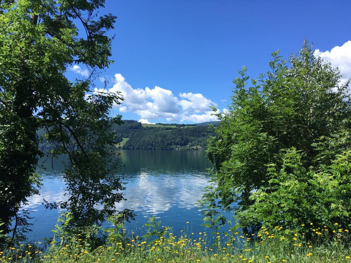 Appartement Kuhglocken Ferienhaus Fuenf Sinne Döbriach Esterno foto